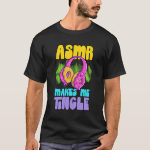 Camiseta Asmr Faz-Me Tingir Fones de ouvido De Rosquinha Re