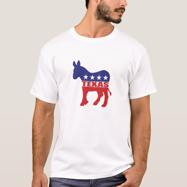 Camiseta Asno de Texas Democrata (Frente)