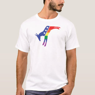 Camiseta Asno Democrática do orgulho gay