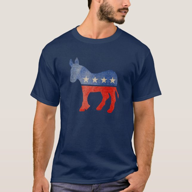 Camiseta Asno desvanecido de Democrata (Frente)