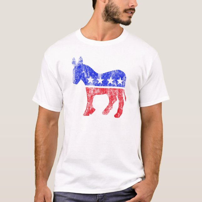 Camiseta Asno do partido Democrática (Frente)