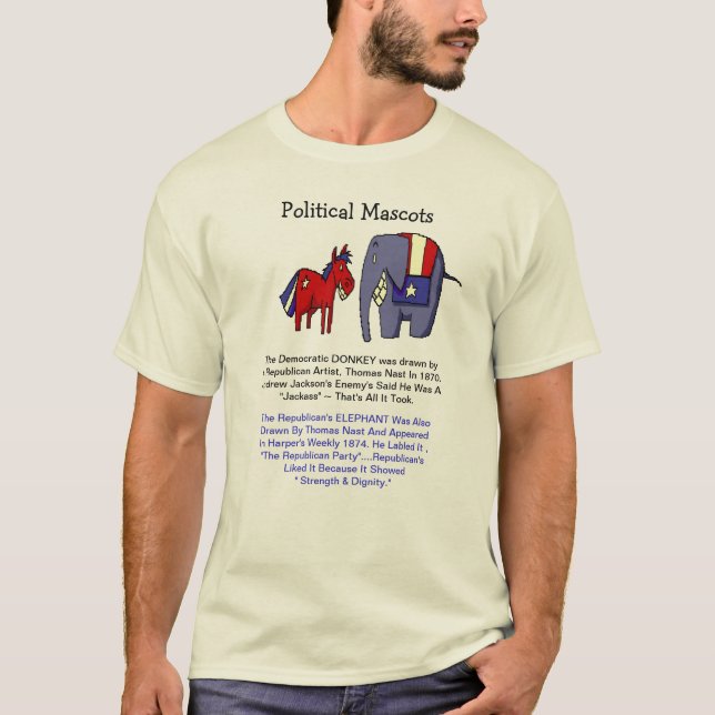 CAMISETA ASNO & ELEFANTE POLÍTICOS (Frente)
