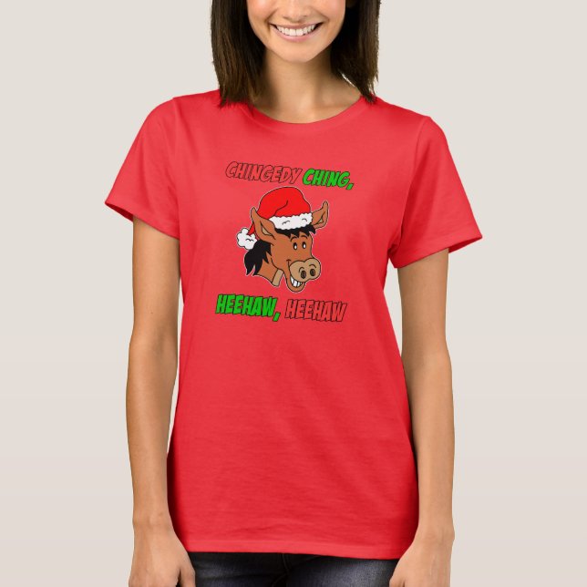 Camiseta Asno italiano do Natal (Frente)