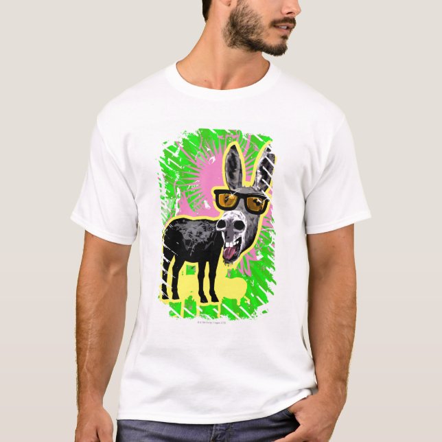 Camiseta Asno que veste óculos de sol (Frente)