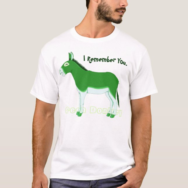Camiseta Asno verde II. Hmmm - os boatos persistem! (Frente)