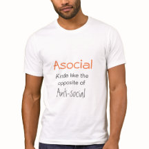 Asocial não é antissocial - Slogan Introduvertido