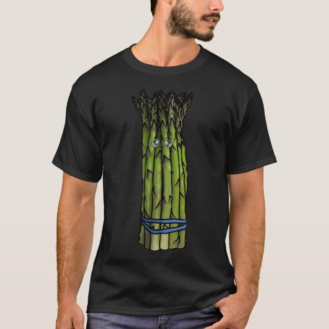 Camiseta Asparagus Produce Caractere T-Shirt Clássico (Frente)