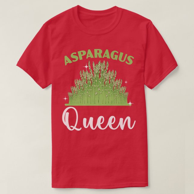 Camiseta Asparagus Queen Vegan Vegetable Vegetarian  (Frente do Design)