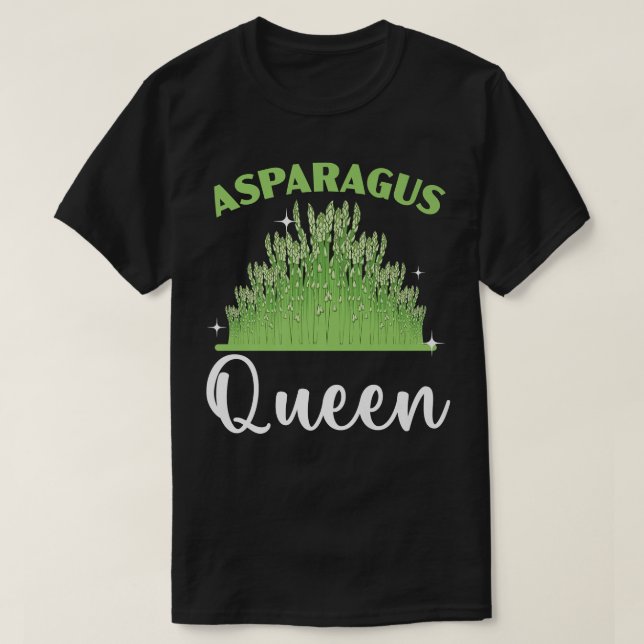 Camiseta Asparagus Queen Vegan Vegetable Vegetarian  (Frente do Design)