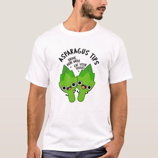 Camiseta Aspargos Dicas Engraçadas Veggie Pun (Frente)