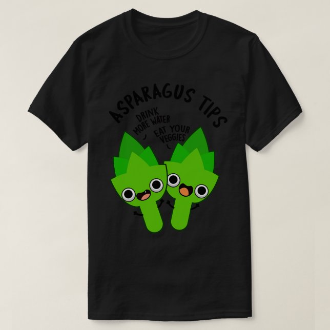 Camiseta Aspargos Dicas Engraçadas Veggie Pun 1 (Frente do Design)