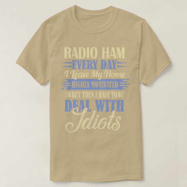 Camiseta Aspas de rádio de ham (1) (Frente do Design)