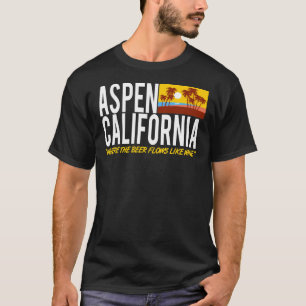 Camiseta Aspen California - Onde A Cerveja Flui Como O Vinh