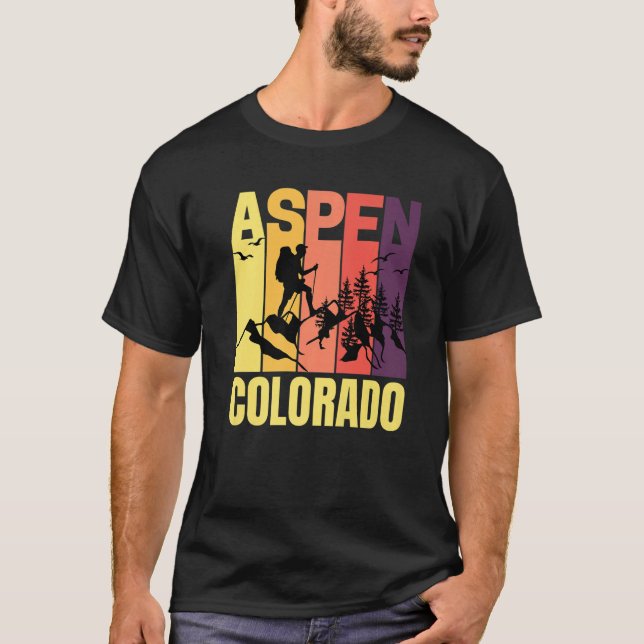Camiseta Aspen Colorado Co Hiking Mounts 1 (Frente)