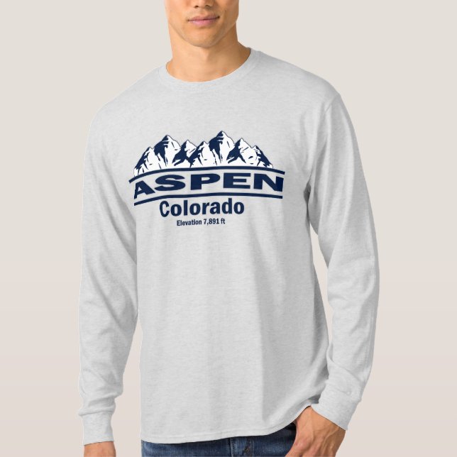 Camiseta Aspen Colorado com Montanhas Rochosas (Frente)