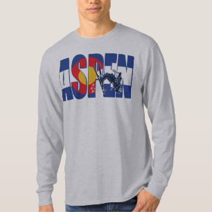Camiseta Aspen Colorado com Snow Skier