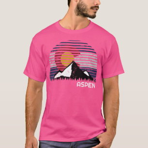 Camiseta Aspen Colorado Flag - Co Bluebird Day Mountain