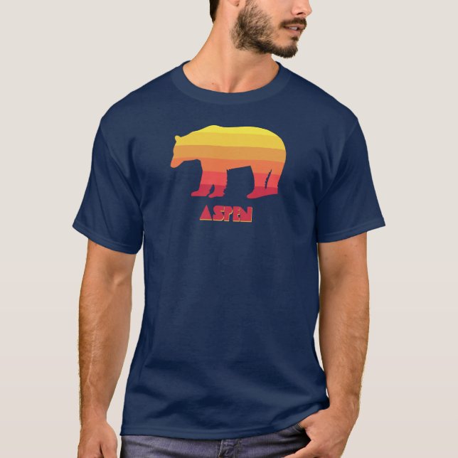 Camiseta Aspen Colorado Rainbow Bear (Frente)