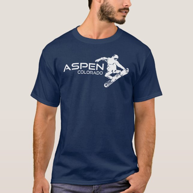 Camiseta Aspen Colorado Snowboarder (Frente)