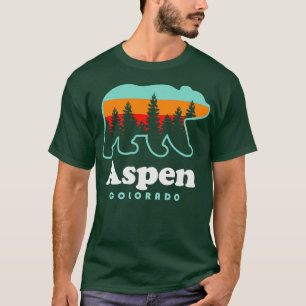Camiseta Aspen Colorado Souvenir Bear Montanhas Rocky