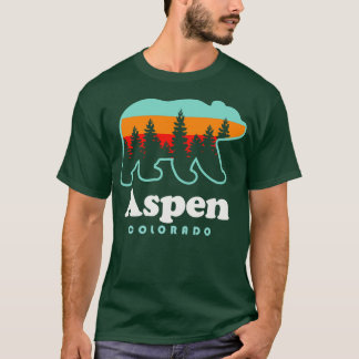 Camiseta Aspen Colorado Souvenir Bear Montanhas Rocky