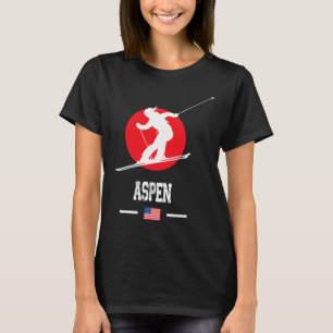 Camiseta Aspen Usa Ski Resort Rocky Mountain American Skii