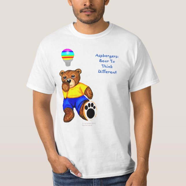 Camiseta Aspergers: Carregue pensar diferente (Frente)