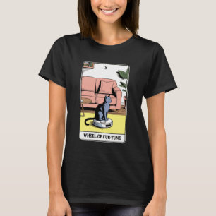 Camiseta Aspirador Robô Gato Carta Tarot Roda da Fur-Tuna L