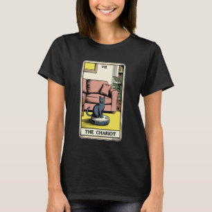Camiseta Aspirador Robô Gato Cartão de Tarot O Carro de Gue