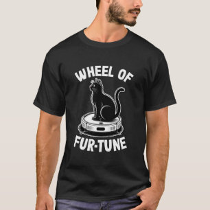 Camiseta Aspirador Robô Roda da Sorte Gato Engraçado 6