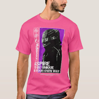 Camiseta Aspire Design de driver F1 motivacional