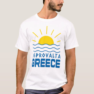 Camiseta Asprovalta Grécia Sol E Mar Branco Masculino