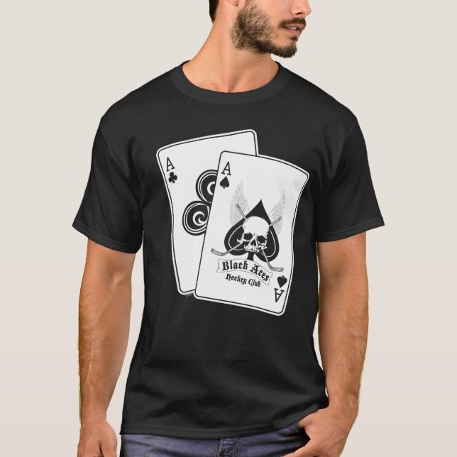 Camiseta Áss pretos - pares agradáveis (Frente)