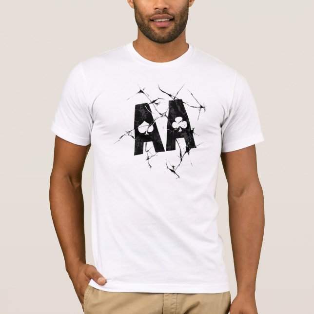 Camiseta Áss rachados (preto) (Frente)