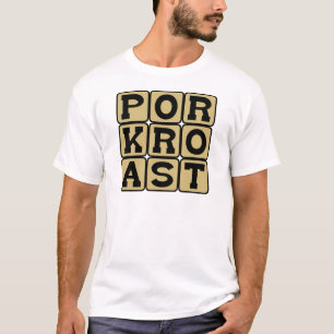 Camiseta Assado de carne de porco, prato do porco