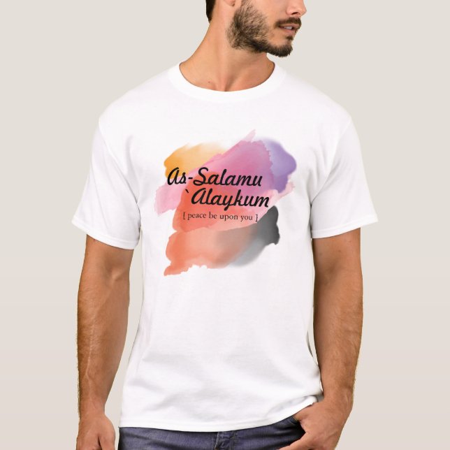 Camiseta Assalamu 'alaikum - Caligrafia árabe Arte (Frente)
