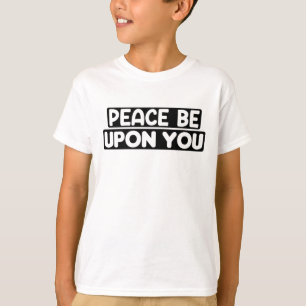 Camiseta Assalamu Alaikum Paz Seja Contra Você Árabe Islâmi