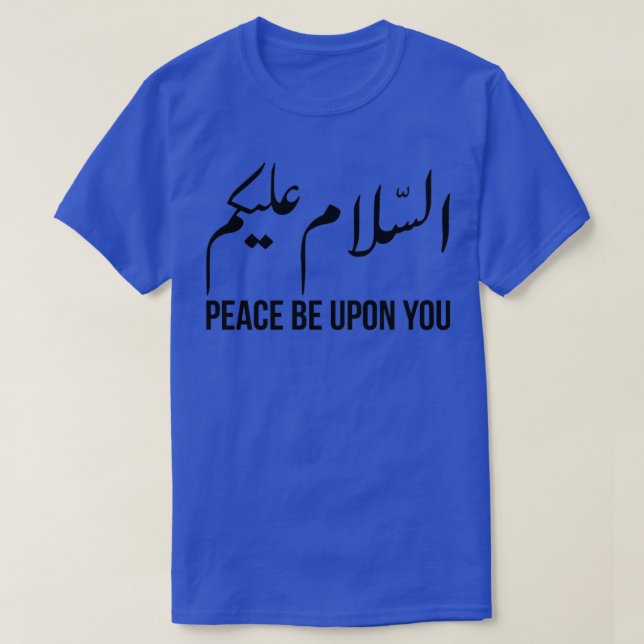 Camiseta Assalamualaikum Peace Be Upon You Black (Frente do Design)