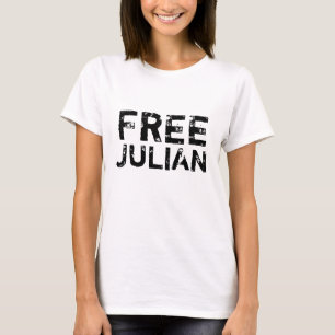 Camiseta Assange juliano livre