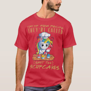 Camiseta Assar Baking Cupcake Pun Tente Minha Nova Receita