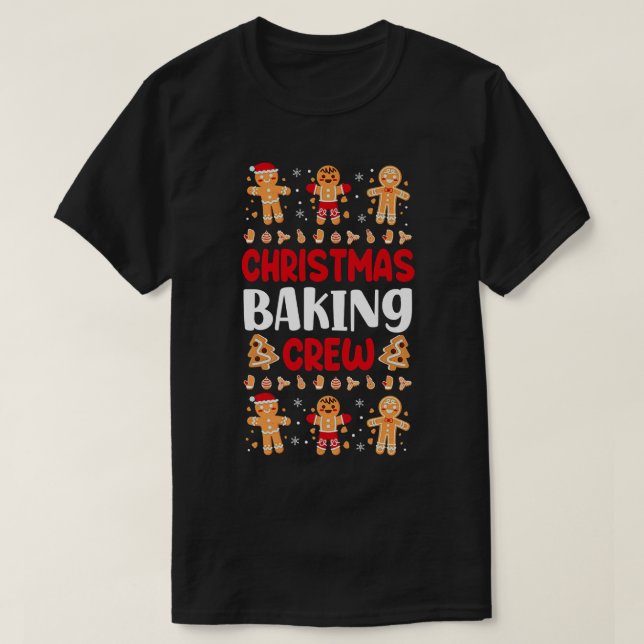 Camiseta Assar Baking Gingerbird Man Christmas Cookie (Frente do Design)