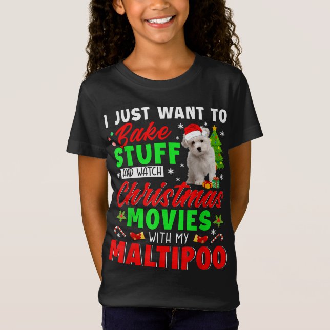 Camiseta Assar E Assista Filmes De Natal Com Meu Malte (Frente)