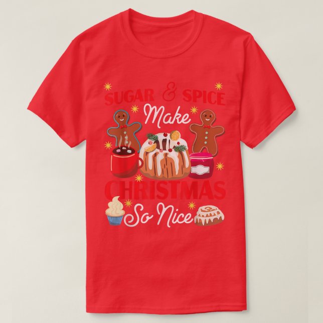 Camiseta Assar Fazendo Biscoito De Natal Homem Cupca (Frente do Design)