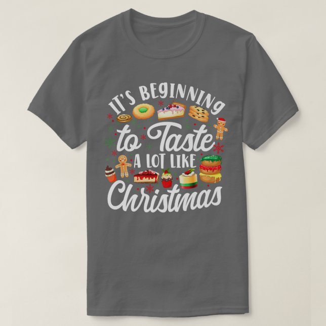 Camiseta Assar Fazendo Biscoito De Natal Homem Cupca (Frente do Design)