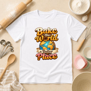 Camiseta Assar o Mundo um Lugar Melhor Humor de Panificação