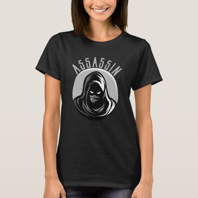 Camiseta Assassin Tabletop Papel Reproduzindo Cripto R de J (Frente)