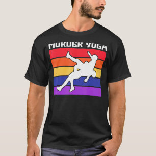 Camiseta Assassinato de Wrestler Yoga Vintage Retro Engraça