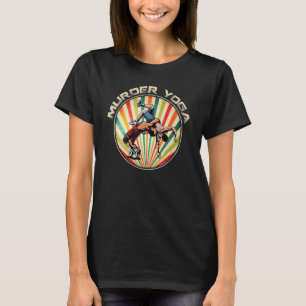 Camiseta Assassinato de Wrestler Yoga Vintage Retro Sunset