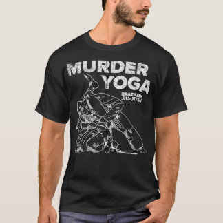 Camiseta Assassinato Yoga Engraçado Luta Jiu Jitsu