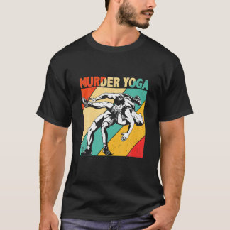 Camiseta Assassinato Yoga Retro Vintage Wrestler Luta